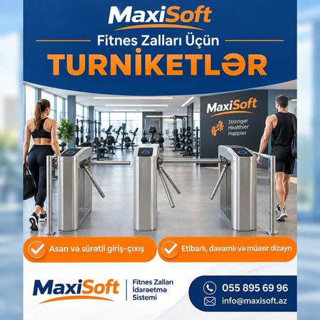 Fitness turniket sistemi – Avadanlıqların quraşdırılması – Bakı – ucuztap.az