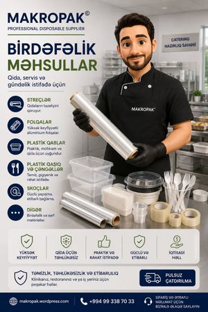 Makropak - birdəfəlik məhsullar – Qab-qacaq və mətbəx ləvazimatları – Bakı – ucuztap.az