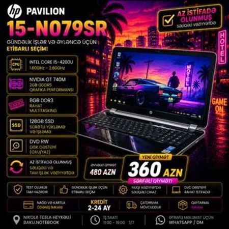 HP Pavilion 15-N079SR – Noutbuklar və Netbuklar – ucuztap.az
