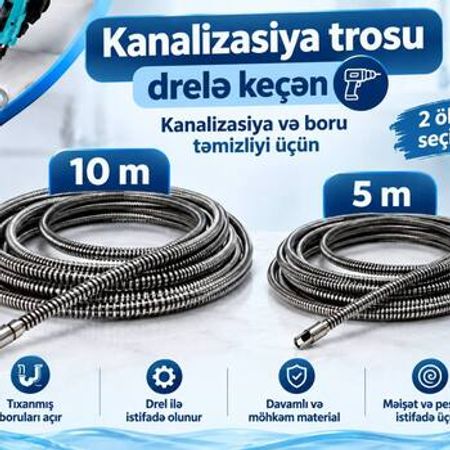 Kanalizasiya trosu drelə keçən 10 m /5 m – Bakı – ucuztap.az