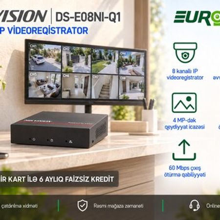 DS-E08NI-Q1 SSD NVR 1TB SSD (pre-installed) – Təhlükəsizlik avadanlığı – ucuztap.az