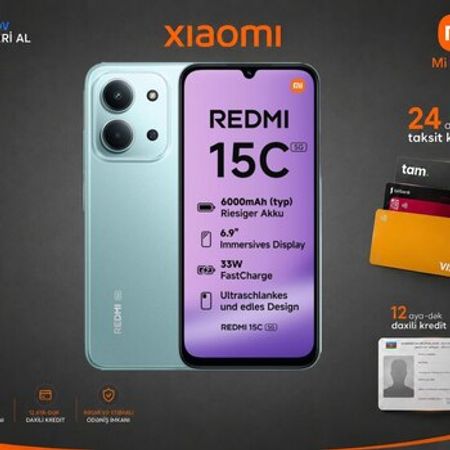 Xiaomi Redmi 15C Mint Green 128GB/4GB – Telefonlar – ucuztap.az
