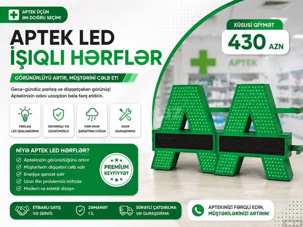 Aptek üçün Led A hərfi – Bakı – ucuztap.az