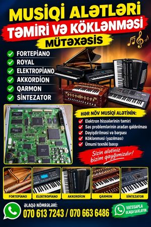 Fortepiano Təmir Olunur Köklənir – Bakı – ucuztap.az