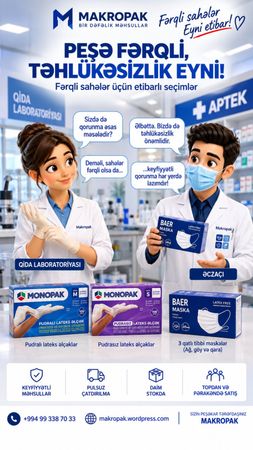 Lateks əlcəklər və tibbi üçqat maskalar – Bakı – ucuztap.az