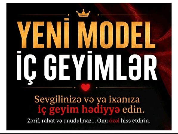 Yeni Model İç Geyimlər – Bakı – ucuztap.az