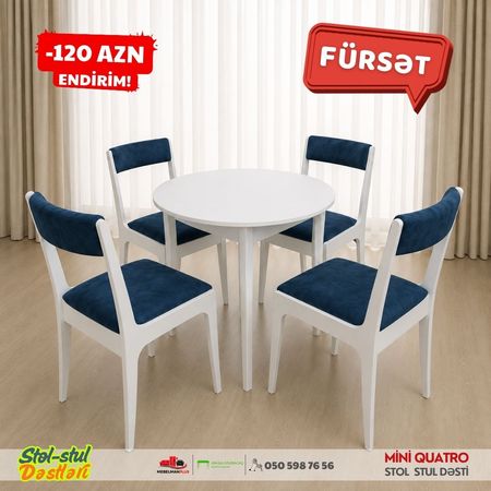 Mini Quatro stol stul dəsti (yumuru) Endirimlə – Bakı – ucuztap.az