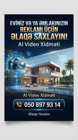 Ai ilə ev reklamı hazırlanması – Bakı – ucuztap.az