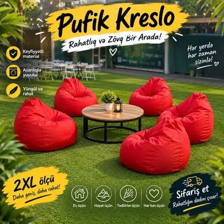 Kreslo, Dəri, Qırmızı – Bakı – ucuztap.az