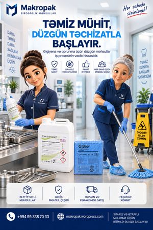 Polietilen baxil və dezinfeksiya məhlulları – Bakı – ucuztap.az