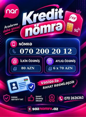 Nar nömrə – (070) 200-20-12 – Xırdalan – ucuztap.az