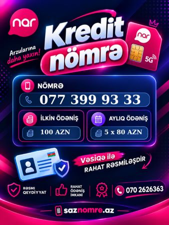 Nar nömrə – (077) 399-93-33 – Xırdalan – ucuztap.az
