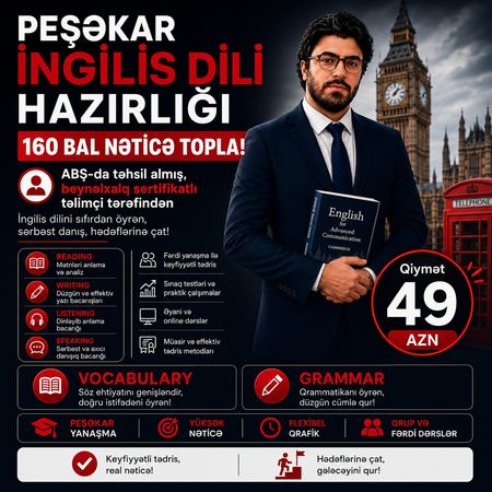 Peşəkar İngilis Dili Hazırlığı – Bakı – ucuztap.az