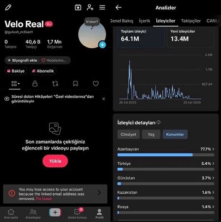TikTok sehifesi – İsmayıllı – ucuztap.az