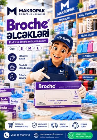 Broche pudrasız ağ lateks əlcəklər – Bakı – ucuztap.az