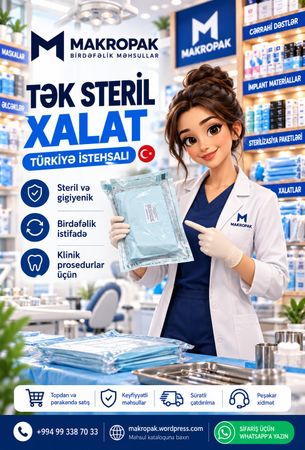 Tək steril cərrahi xalat – Bakı – ucuztap.az