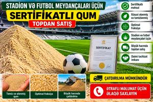 Stadion Və Futbol Meydançalari Üçün Sertifikatli QUM – Topdan Satiş