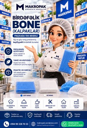 Baş üçün birdəfəlik papaqlar (bone) – Bakı – ucuztap.az