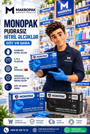 Monopak nitril əlcəklər – Bakı – ucuztap.az