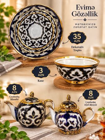 Zərif naxışlı süfrə dəsti – mətbəxinizə klassik dəbdəbə qatın – Bakı – ucuztap.az