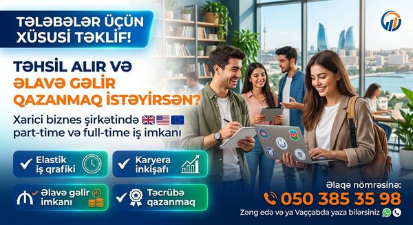 Tələbələr üçün – İş təklif edirəm – ucuztap.az