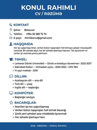 Operatör – Biləsuvar – ucuztap.az