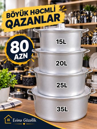 Böyük həcmli qazançalar dəsti – Bakı – ucuztap.az