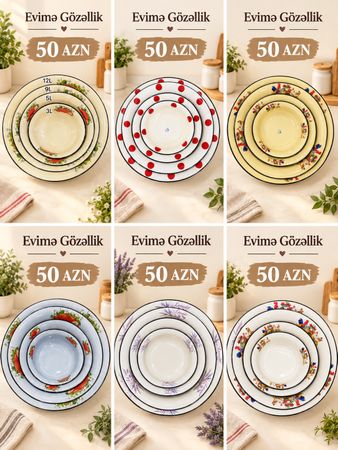 Emaye qab dəsti – 4 hissə – Bakı – ucuztap.az