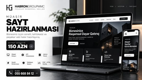 Peşəkar Sayt Hazırlanması – Biznes, E-ticarət və Xüsusi Sistemlər – IT, internet, telekom – Bakı – ucuztap.az