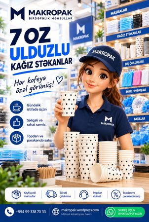 Kağız ulduzlu 7 oz stəkanlar – Bakı – ucuztap.az