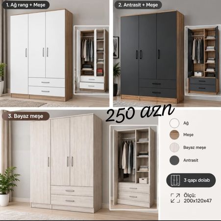 3Qapılı şkaf – Bakı – ucuztap.az