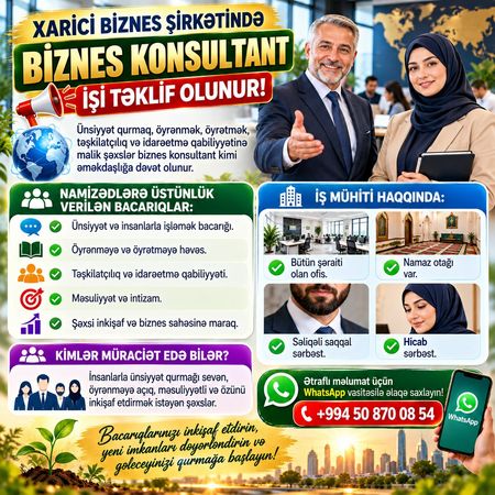 Biznes konsultant – Bakı – ucuztap.az