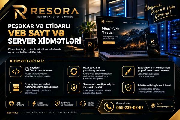 Resora – Peşəkar Veb Saytların Hazırlanması – Bakı – ucuztap.az