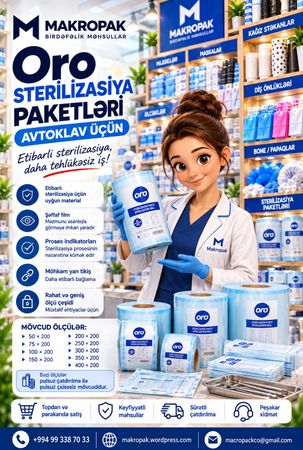 Sterilizasiya paketləri (avtoklav) – Bakı – ucuztap.az