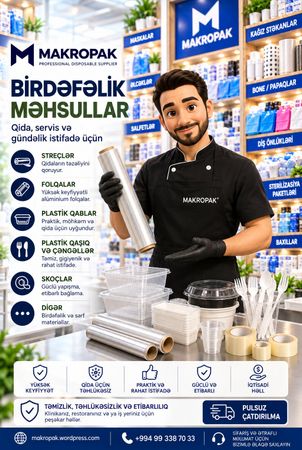 Makropak - birdəfəlik məhsullar – Bakı – ucuztap.az