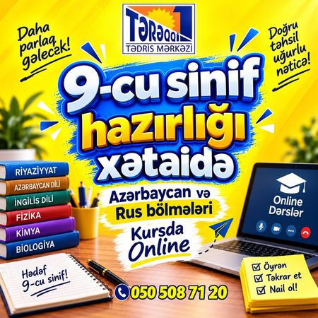 Xətai metrosu yaxınlığında 9-cu sinif buraxılış imtahanlarına hazırlıq – Hazırlıq kursları – ucuztap.az