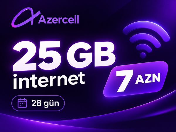 Azercell 25 GB internet – Bakı – ucuztap.az