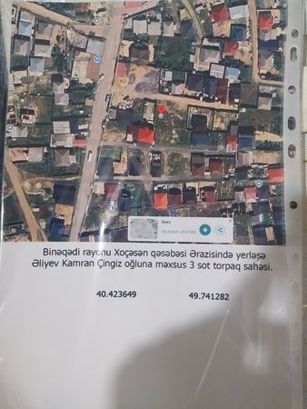Torpaq sahəsi, 3 sot, Tikinti təyinatlı, Müqaviləli, Hokmelide, Bakı – Bakı – ucuztap.az