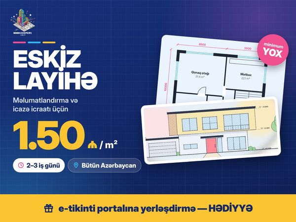 Lisenziyalı eskiz layihələndirmə tikintiyə icazə almaq üçün Bakıda – Bakı – ucuztap.az