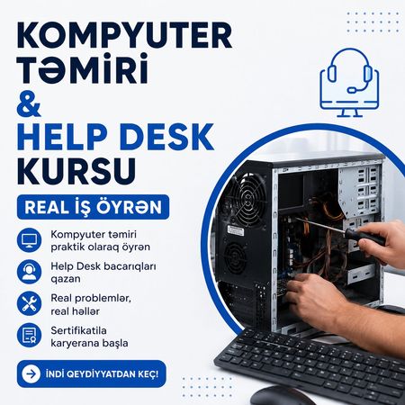 Kompyuter Təmiri & HELP DESK Kursu — REAL İş Öyrən, – Hazırlıq kursları – ucuztap.az