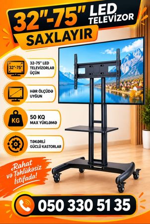 Təkərli Telvizor Stendləri satılır – Bakı – ucuztap.az