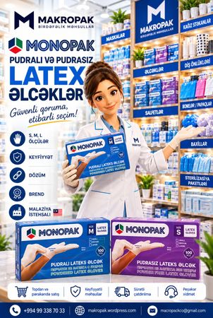 Monopak lateks əlcəklər – Bakı – ucuztap.az