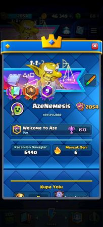 2054 Səviyyə Clash Royale Hesabı – Bakı – ucuztap.az