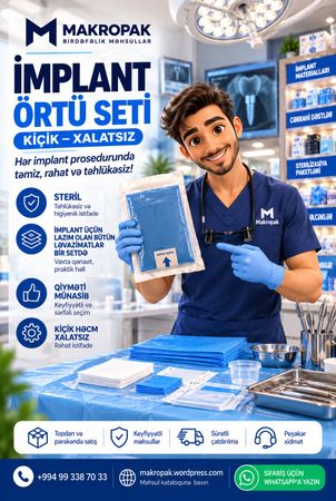 İmplant örtü seti xalatsız – Bakı – ucuztap.az