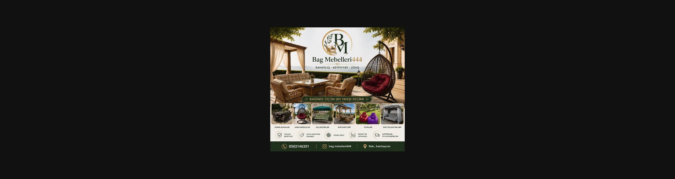 Bag Mebelleri444 mağazası banneri