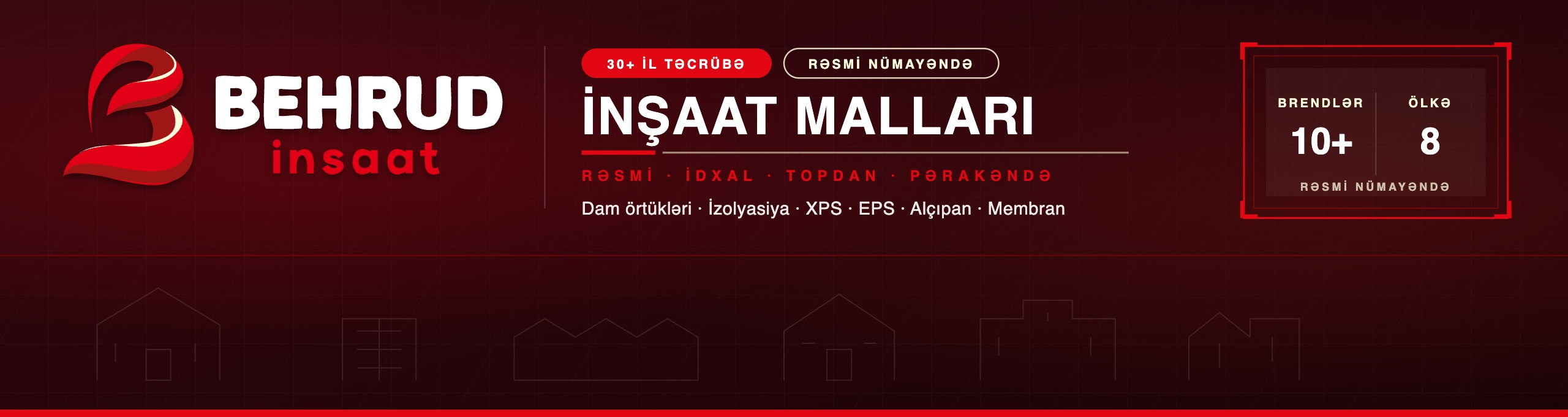 Behrud İnşaat mağazası banneri