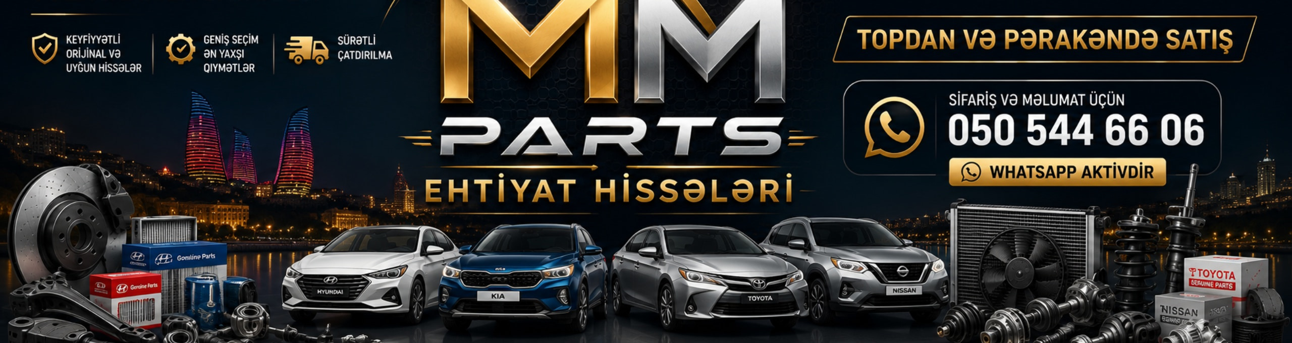 MM Motors mağazası banneri