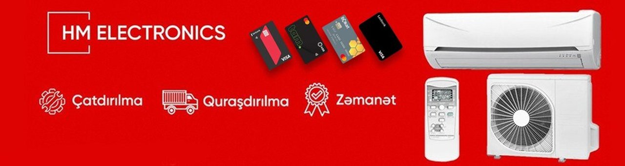 HM Electronics mağazası banneri
