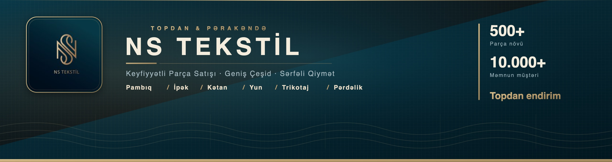 NS TEKSTİL mağazası banneri