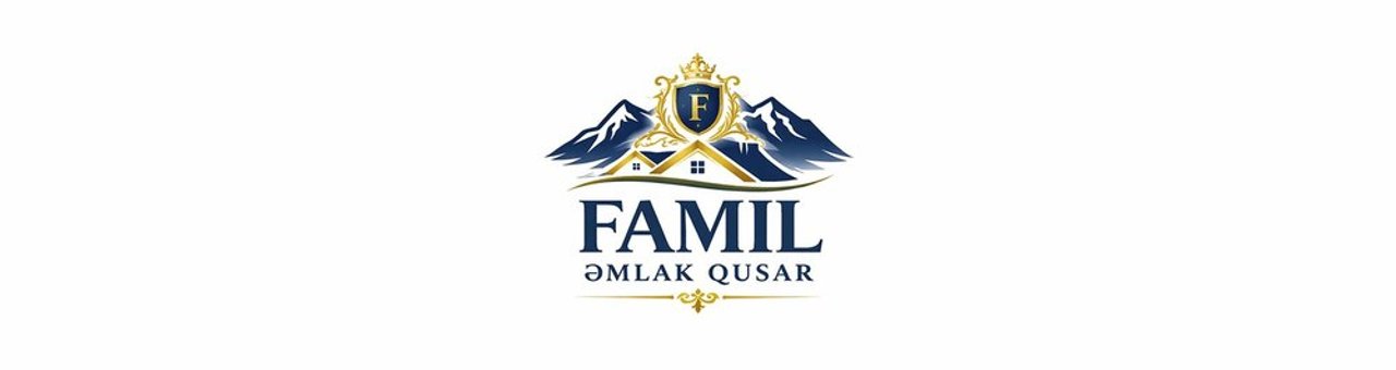 Famil Qusar Əmlak mağazası banneri